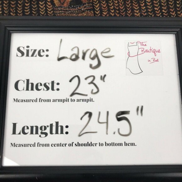 Coldwater Creek L Tribal Print Button Down Shirt Tribal Print Long Sleeve Beaded - Picture 9 of 11